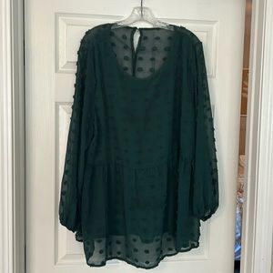 Dark green long sleeved top